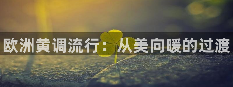 桔子影视软件app下载：欧洲黄调流行：从美向暖的过渡